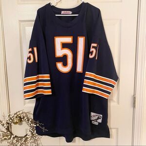 Mitchell & Ness Navy and Orange Men's Jersey